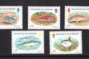 1985 Guernsey Fish Commemorative Stamps Mint Never Hinged (MNH)