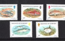 1985 Guernsey Fish Commemorative Stamps Mint Never Hinged (MNH)
