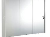 Clearance: Gloss White Design 900mm Mirror Cabinet