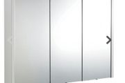 Clearance: Gloss White Design 900mm Mirror Cabinet