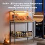 BingoPaw Wood Hamster Cage Chewproof Large Hamster Cages with Storage Shelf, Glass Panels, Ventilation Holes, Built-in LED Light, for Small Pets, Guinea Pig (80 / 40 / 40cm) Image 3