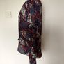 Navy blue floral blouse Size M Uk 12 includes postage Image 4