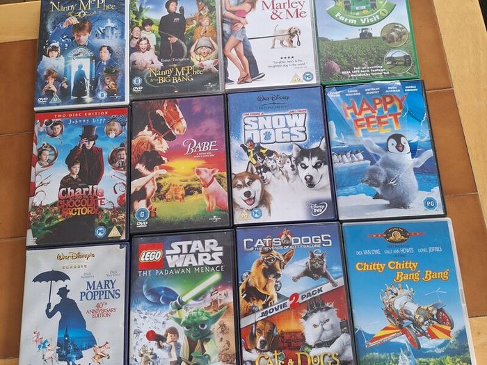 12 childrens DVDs