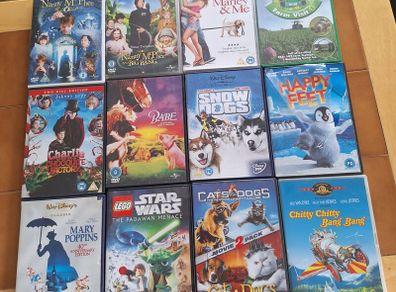 12 childrens DVDs