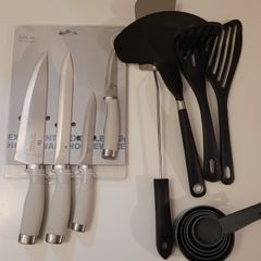 Brand new knife set + miscellaneous utensil