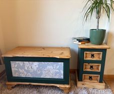 Handmade Upcycled Green Furniture Set