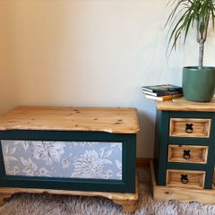 Handmade Upcycled Green Furniture Set