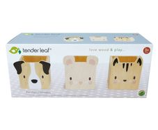 Tender Leaf Toys Pet Pencil Holders - Wooden Dog And Cat Desk Organiser and Tidy For Childrens Desks