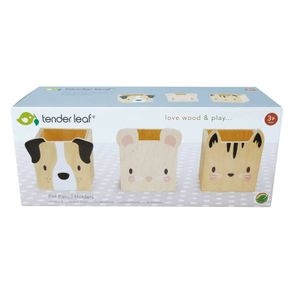 Tender Leaf Toys Pet Pencil Holders - Wooden Dog And Cat Desk Organiser and Tidy For Childrens Desks
