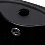 Ceramic Stand Bathroom Sink Basin Faucet/Overflow Hole Black Round Image 5