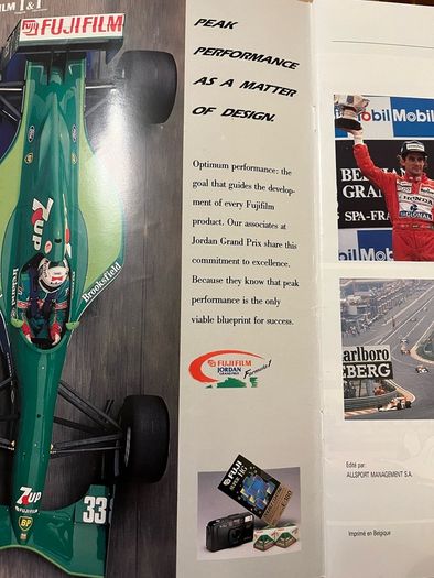 1991 Belgian Grand Prix F1 Race Programme