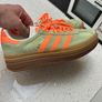 Adidas Gazelle Bold platform trainers - green and orange Image 2