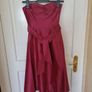 Cerise pink strapless bridesmaid dresses Image 3