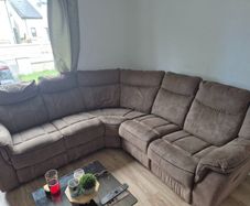 L shape recliner sofa and armchair