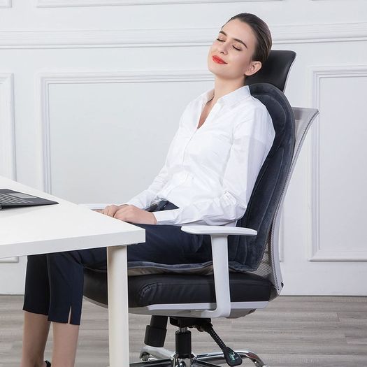 Vibration Massage Chair with Heat - 6 Vibrating Massage Motors, 3 Heat Levels, Back Massager, Massage Seat Cushion, Massage Chair Pad for Home Office use