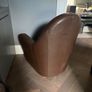 Natuzzi Brown Leather Armchair Image 2