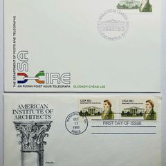 Ireland 1981 James Hoban White House Architect FDC Irish & USA Envelopes Stamps