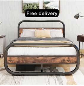 King Bed Frame with Headboard