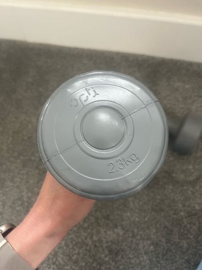 weights 1.1kg and 2.3kg