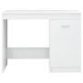 Desk High Gloss White 140x50x76 cm Chipboard Image 6