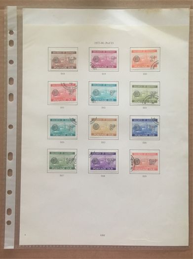 1971-1982 Guernsey Postage Due Labels Fine Used in three pages (3 images)
