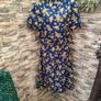 Handmade Navy Floral Summer Dress Medium Postage included Image 9