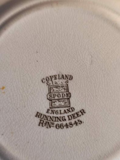 Rare Hanging Side Plate Copeland Spode England Rnning Deer Rin 664845