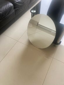 Vintage Oval Frameless Mirror