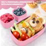 Brand New TUSEASY Kids Lunch Box with Compartments - Lightweight Leak-Proof Bento Box Image 5