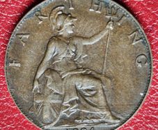 1924 Farthing George V coin