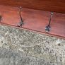 Vintage 5ft coat rack with shelf on top. Hooks for keys Image 3