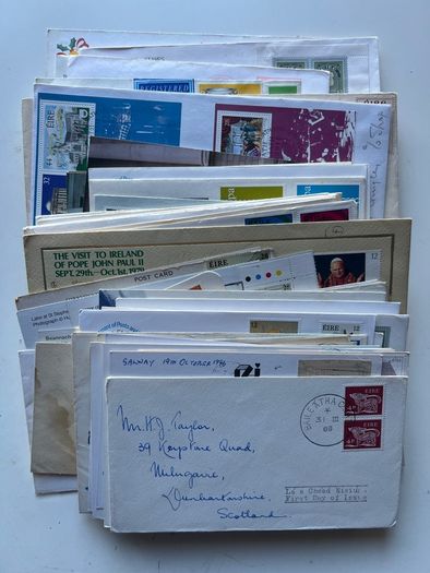 Irish FDC Envelopes Postcards Photos bundle Lot