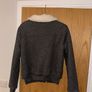 Abercrombie and Fitch Grey Jacket with Cream Sherpa Inside Womans Size Medium Image 5