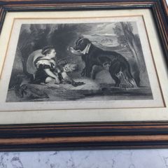 Landseer Dog Fetching Boat for Child