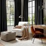 Black Velvet Curtains for Bedroom 2 Panel Set 90 Inch Drop Curtains, Soft Elegent Home Decor Velvet Curtain Living Room, Sun Blocking Room Darkening Thermal Eyelet Curtain 46x90 Inch Image 2