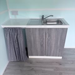 Sink, cabinet with counter top
