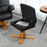Faux Leather Swivel Recliner Chair with Footstool, Wooden Base and Storage for Living Room (FREE POSTAGE) Image 5