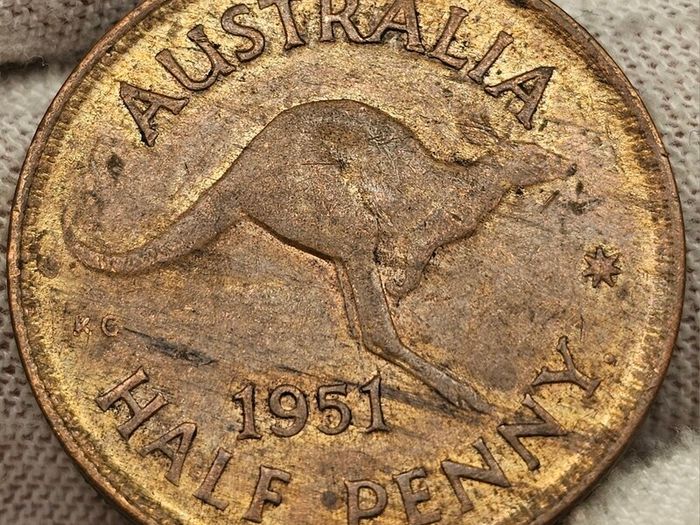 Australia 1951 Halfpenny 1/2d Coin