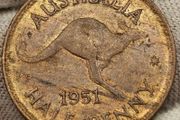 Australia 1951 Halfpenny 1/2d Coin