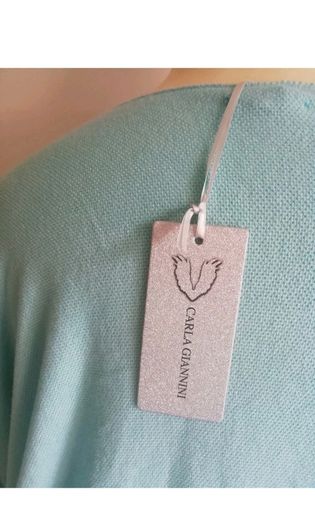 Carla Giannini Turquoise Aqua Knit Jumper Heart Star Ladies One Size NWT  CAN POST