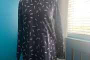 Zara navy &amp; white blouse with knot detail. Oversized. Size S