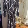 New M&S Purple Geometric Design Printed Long Sleeved Maxi Dress 12 Image 2