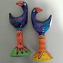 CANDLESTICKS - Pair of 'Splashy Bird' - New Zealand Image 2