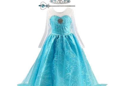 New Frozen Princess Elsa Fancy Costume With Accessories 3-4 Yrs