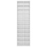 Shoe Cabinet High Gloss White 54x34x183 cm Chipboard Image 2
