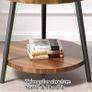 Modern Round Coffee Table with 2 Tier Storage Shelf Stylish Wooden Center Table Versatile Sofa Side Table Nightstand for Living Room & Home Office Brown Image 5