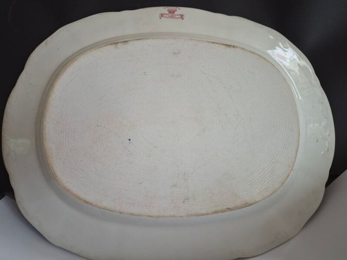 Graduating pair of antique Masons platters
