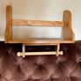 Rustic Solid Pine Wall Shelf with Kitchen Roll Holder Image 10
