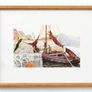Set of 4 vintage Framed Nautical Fishing Prints - Framed & Mounted Image 3