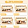 24-inch Syrian Hamster Cage with 2 Small Hamster Houses - Durable, Easy Clean Guinea Pig Cages, Clear View Design for Active Small Pets Image 3
